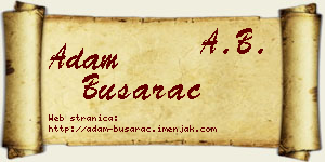 Adam Busarac vizit kartica